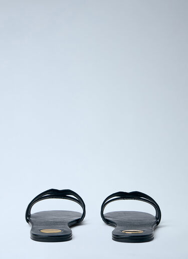 Saint Laurent Mabrouka Leather Sandals Black sla0263030