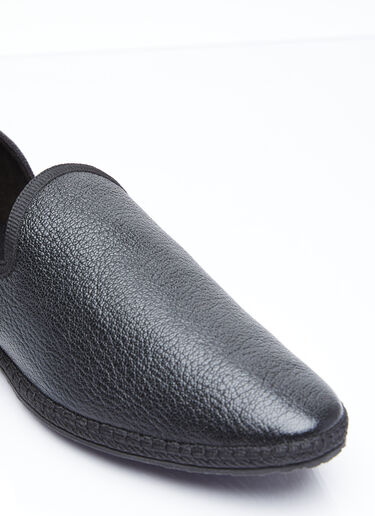 The Row Friulane Leather Flats Black row0253054