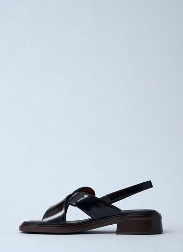 Prada Brushed Leather Sandals Brown pra0260062