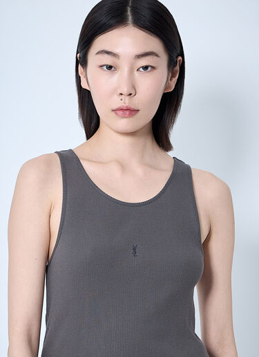 Saint Laurent Cassandre Tank Top Grey sla0259011