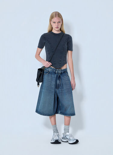 Balenciaga Cotton Jersey T-Shirt Navy bal0263057