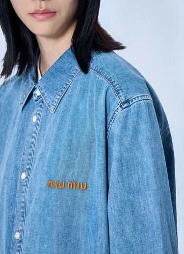 Miu Miu Chambray Shirt Light Blue miu0365011