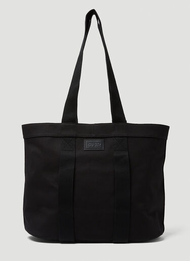 Kenzo Logo Print Tote Bag Black knz0250044