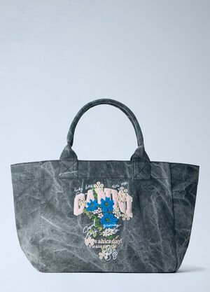 GANNI Medium Trapeze Shopping Bag Grey gan0266033