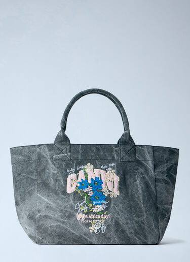 GANNI Medium Trapeze Shopping Bag Grey gan0266033