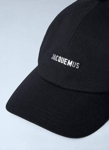 LN-CC® - Jacquemus: Logo Motif Baseball Cap - Black Jacquemus Logo Motif Baseball Cap Black jac0362023