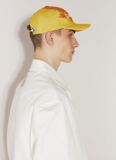 Lanvin x Future Logo Embroidery Baseball Cap Yellow lvf0157012