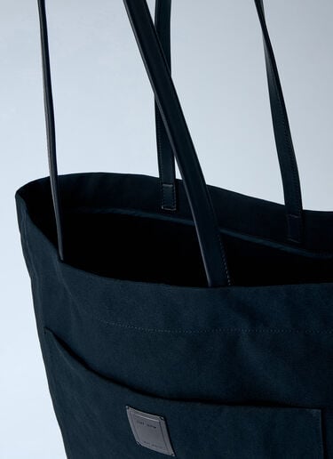 LN-CC® - The Row: Tori Leather-Trimmed Canvas Tote Bag - Black The Row Tori Leather-Trimmed Canvas Tote Bag Black row0365002