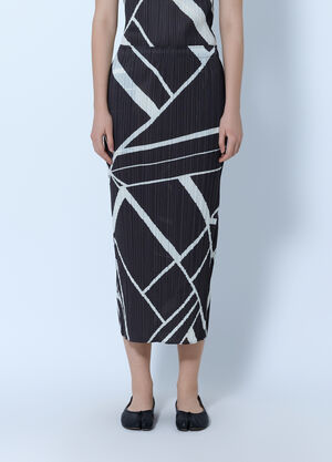 Pleats Please Issey Miyake Fold Line Skirt Black plp0266020