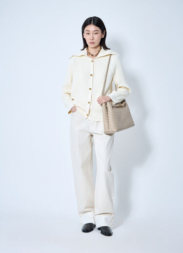 Bottega Veneta Jeans With Turned-Up Cuffs White bov0260005