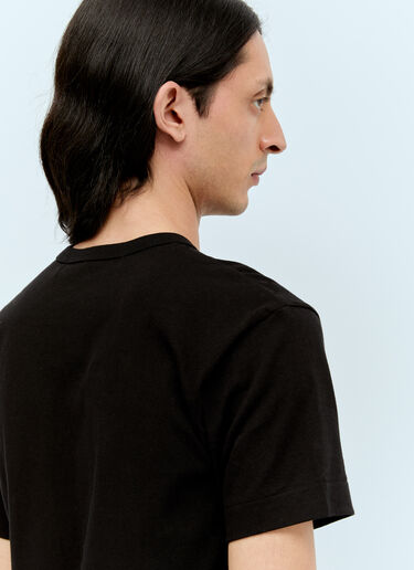 Comme Des Garçons PLAY 로고 패치 티셔츠 블랙 cpl0356003