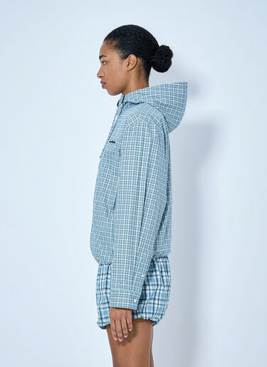 Acne Studios Hooded Check Jacket Light Blue acn0265013