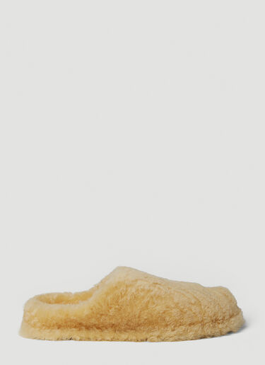 Jil Sander Shearling Slippers Cream jil0251057