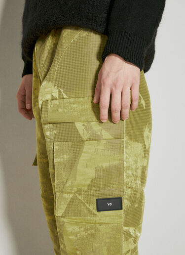 Lined Rips Drawstring Pants Y-3 Lined Rips Drawstring Pants Green yyy0154003