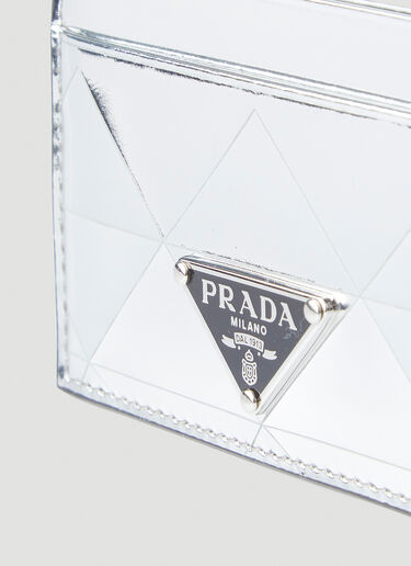 Prada 徽标铭牌卡包 银色 pra0147090