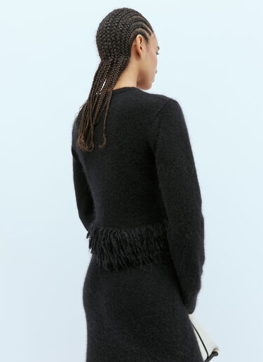 JW Anderson Fringe Hem Sweater Black jwa0254005