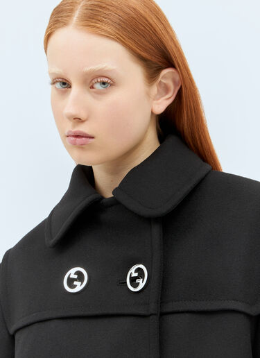 Batavia Wool Coat Gucci Batavia Wool Coat Black guc0258009