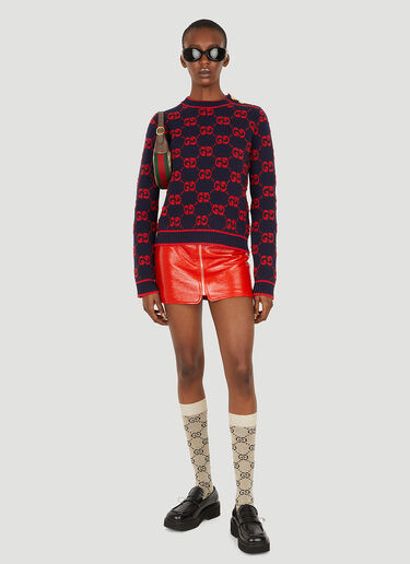 Gucci GG Jacquard Sweater Blue guc0251066