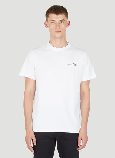 A.P.C. Item Logo Print T-Shirt White apc0150010