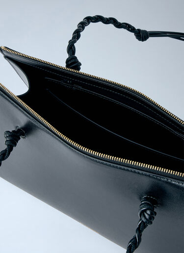 Jil Sander Tangle Tent Leather Shoulder Bag Black jil0265016