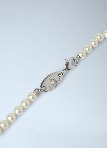 LN-CC® - Vivienne Westwood: Stuart Swarovski Pearl Necklace - White Vivienne Westwood Stuart Swarovski Pearl Necklace White vvw0148020