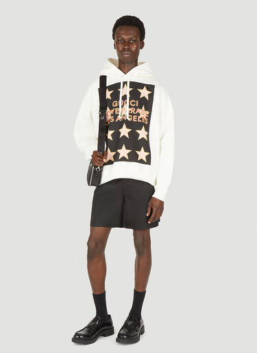 Love Parade Hooded Sweatshirt Gucci Love Parade Hooded Sweatshirt White guc0150102