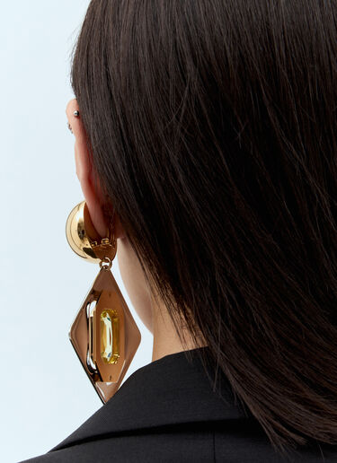 Saint Laurent Geometric Earrings Gold sla0256030