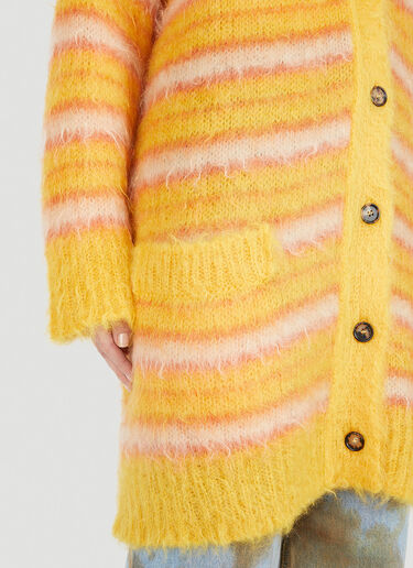 Marni Fuzzy Stripe Cardigan Orange mni0248005