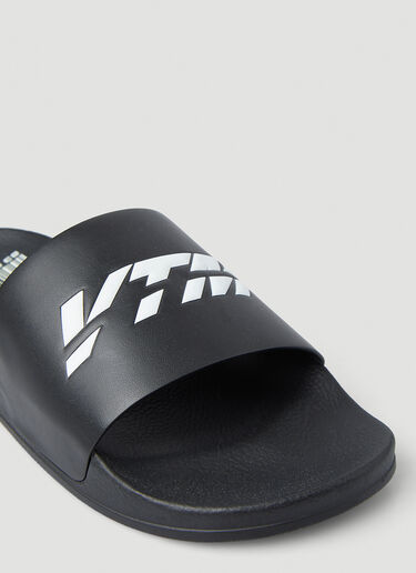 VTMNTS Logo Print Pool Slides Black vtm0348024