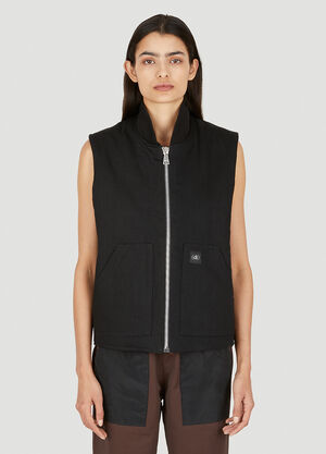 (Di)vision Workwear Denim Vest Jacket Black div0348027