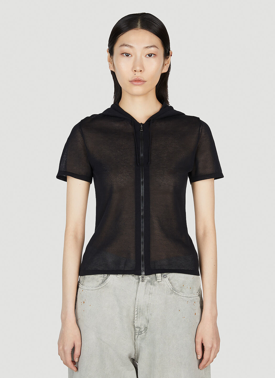 Women's short sleeve hooded top shop