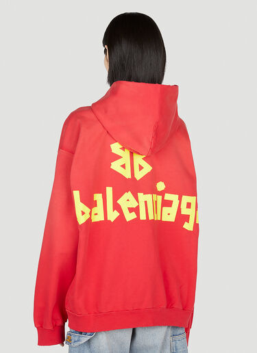 Balenciaga 徽标印花连帽运动衫 红色 bal0252032