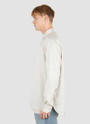 Saint Laurent Striped Shirt Beige sla0149088