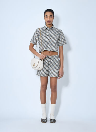 Burberry Crop Check Shirt Beige bur0259008