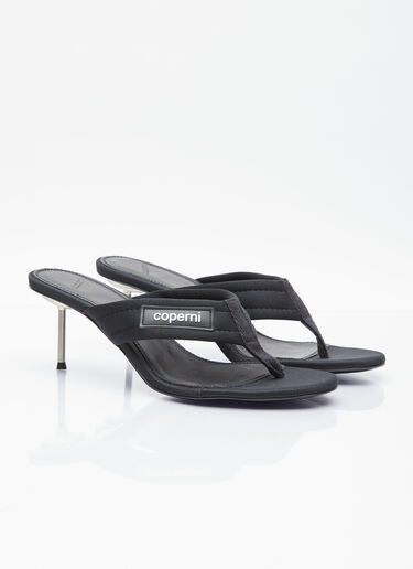 Coperni Branded Thong Heel Sandals Black cpn0253019