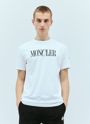 Moncler Logo Print T-Shirt White mon0158022