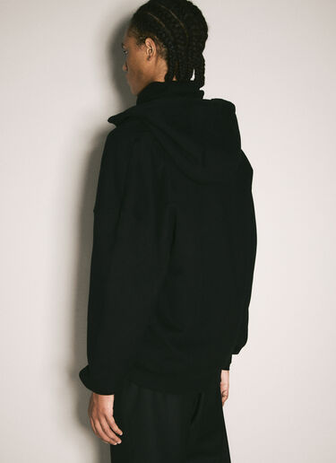 Saint Laurent Half-Zip Hooded Sweatshirt Black sla0158004
