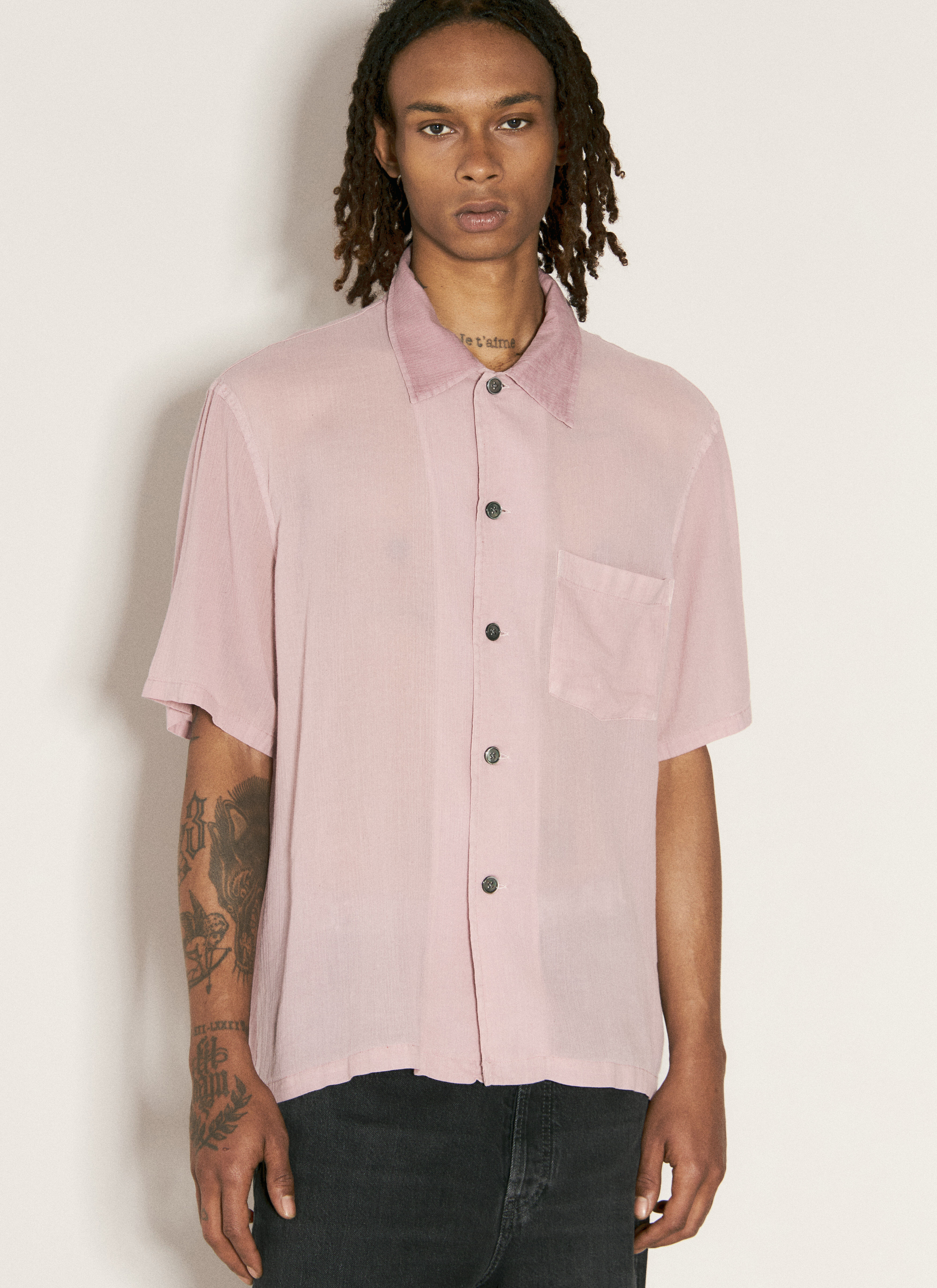 Our legacy シャツ　sax Our Legacy Men's' Crinkle Box Shirt in Lilac | LN-CC®