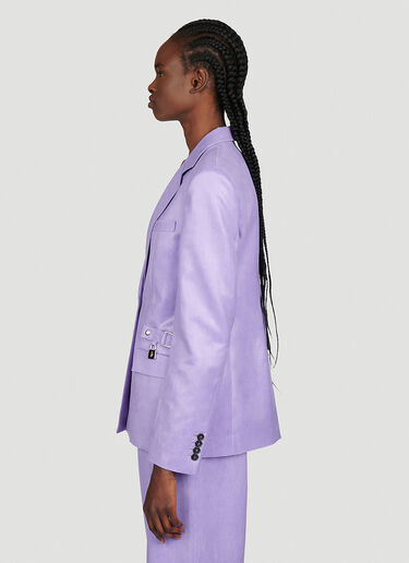 JW Anderson Padlock Strap Suit Single Breasted Blazer Purple jwa0253001