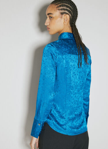 Song for the Mute Crinkle Fitted Shirt Blue sfm0254004