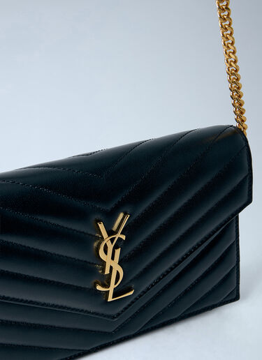 LN-CC® - Saint Laurent: Cassandre Envelope Chain Wallet - Black Saint Laurent Cassandre Envelope Chain Wallet Black sla0265132