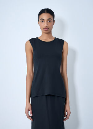 RIER Sleeveless Cotton Tank Top Black rrr0264006