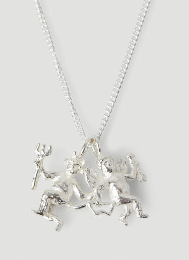 Georgia Kemball Cupid and Devil Necklace Silver gkb0248003