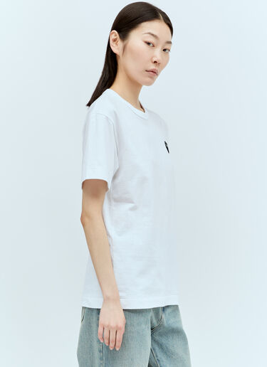 Comme Des Garçons PLAY 徽标贴饰 T 恤 白色 cpl0356004