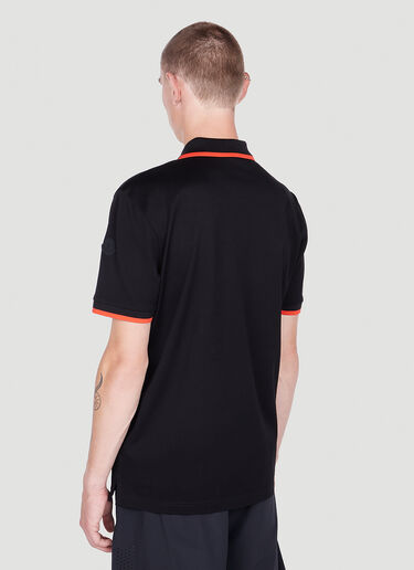 Moncler Contast Trim Polo Shirt Black mon0152037