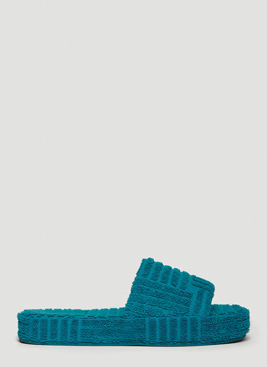 Bottega Veneta Resort Carpet Sponge Slides Blue bov0146021