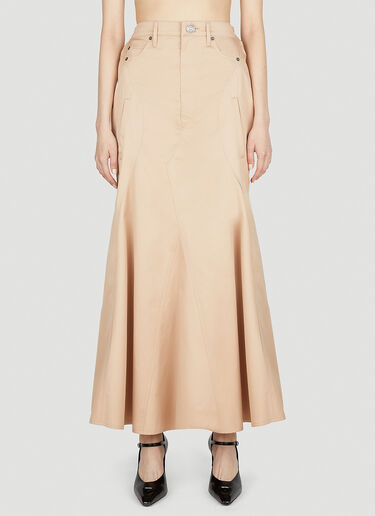 Burberry Flared Skirt Beige bur0252065