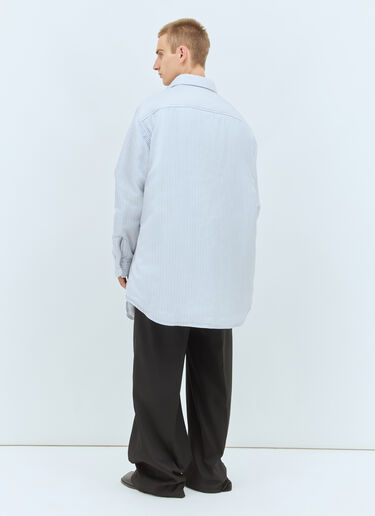 Maison Margiela Padded Stripe Shirt Blue mla0158002