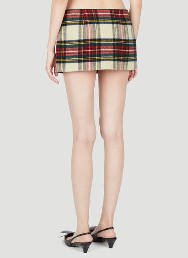 格纹迷你半身裙 Prada 格纹迷你半身裙 米色 pra0254010