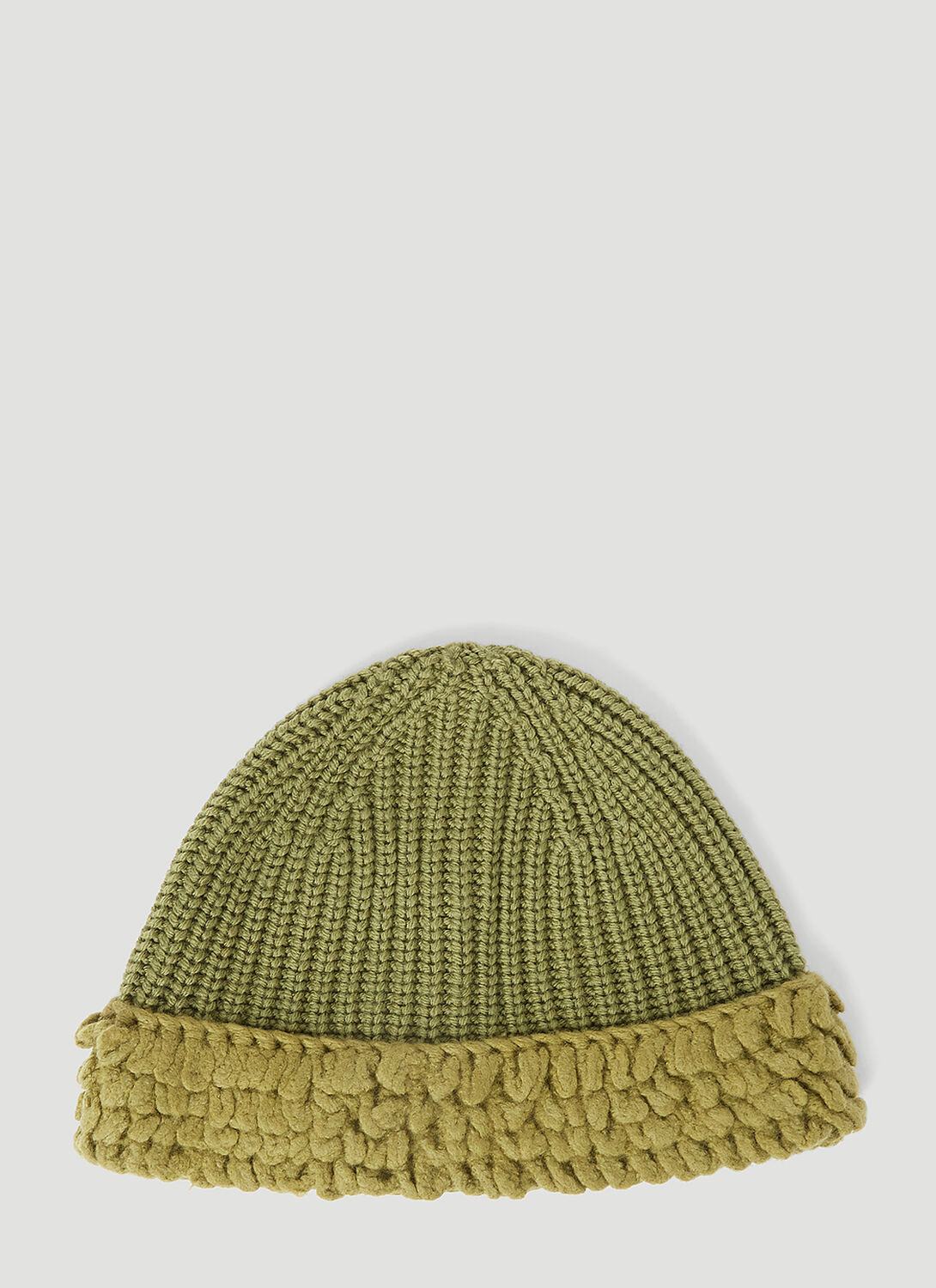 Shop Moncler Salehe Bembury Wool Beanie Hat In Green